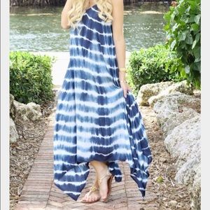 Hi-Low Maxi Tie Dye Dress